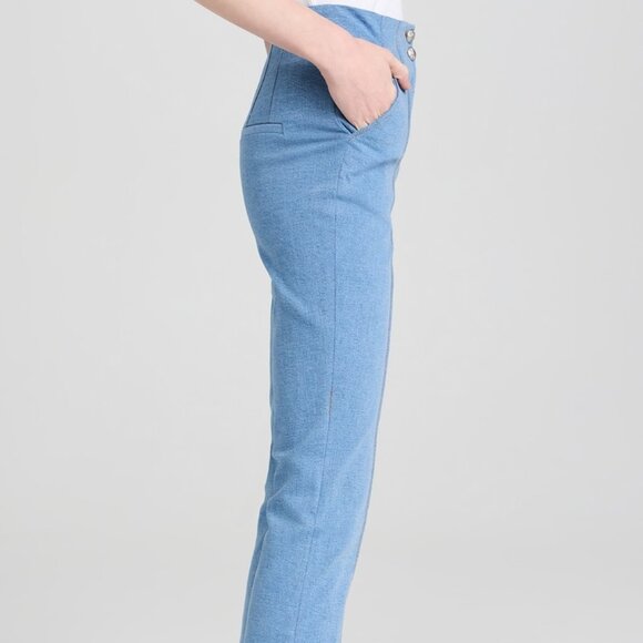 Veronica Beard Kean Pant, Denim - Picture 3 of 5